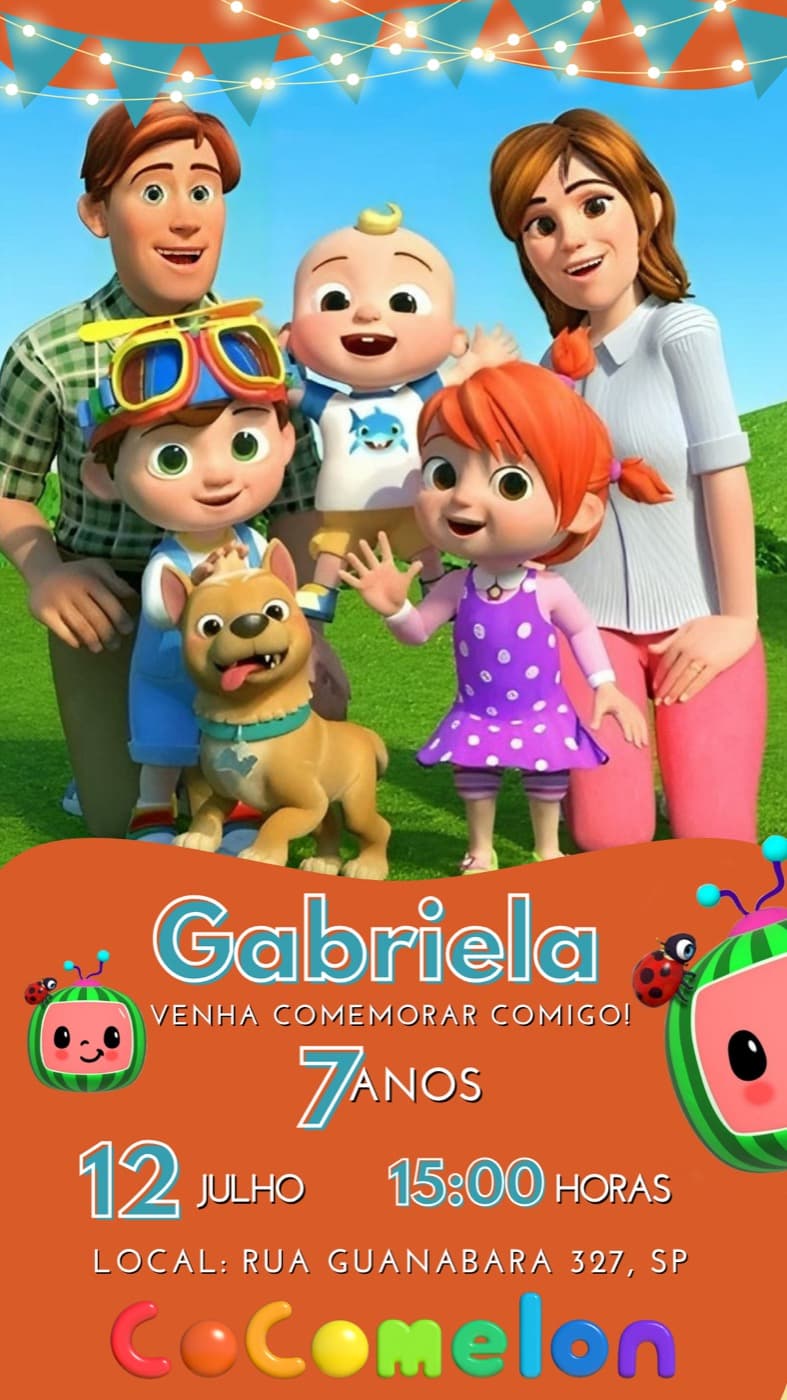 Invitation · Enfants — Anniversaire — Gabriela